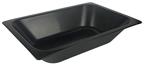 1 recipiente de plástico rígido negro de 3,6 litros para vitrina helada de 36 x 25 cm de altura 8 cm