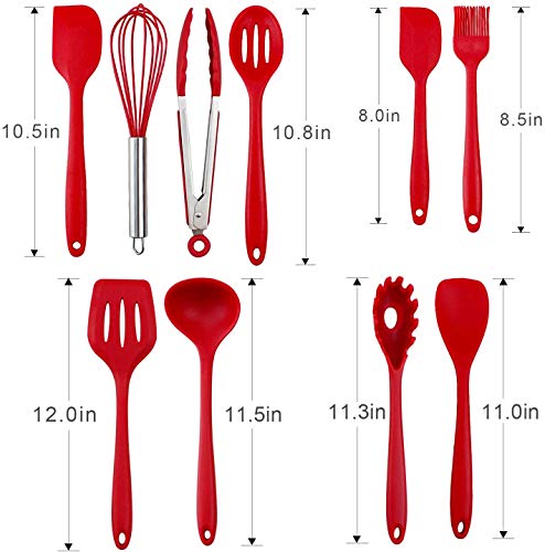 10 Silicona Utensilios De Cocina Cooking Tools – Purga Cuchara/Eggbeater/Kleine Cepillo/rosa schnappen/Kleine Hoja/cuchara/pala de fugas/grandes de la hoja/mantequilla Spatula/Clip de alimentos