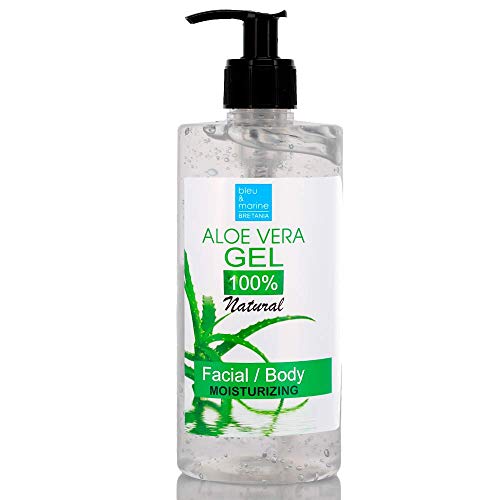 100% Natural Gel de Aloe Vera Puro de Canarias Hidratante Rostro Cuerpo Dispensador 500 ml - DEPILACIÓN - Acondicionador Gel Cabello -Ultra Concentrado Puro Después del Sol