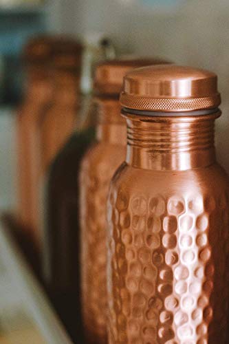 100% Pure botella de agua de cobre Ayurveda cobre de agua botella – A Prueba de Fugas botella de agua Seal Cap, botella de cobre sin conjunta