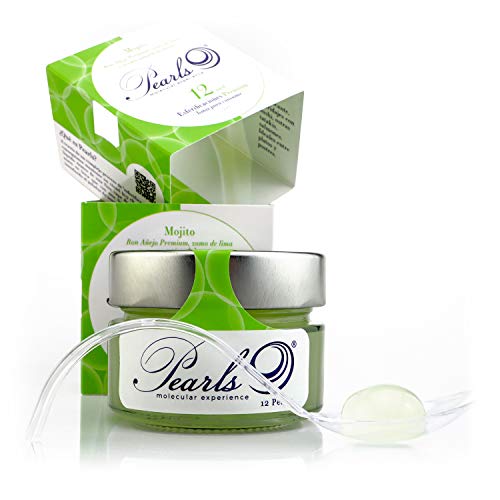 12 Pearls Mojito - Esferificaciones Premium listas para consumir (12 unidades). La vanguardia de la Gastronomía Gourmet en su mesa, la Coctelería Molecular. Productos Gourmet 2.0.