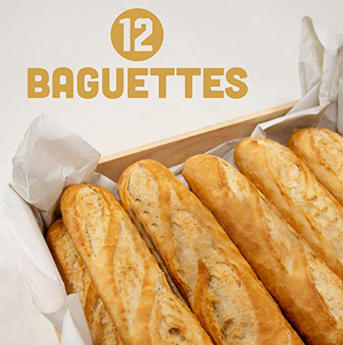 12 x Baguettes de Pan SiempreTierno 110 grs (1320 grs total) · Dura hasta 88 días sin necesitad de frio ni congelación · Ideal para cualquier momento · Embolsadas en Atmosfera Protectora .