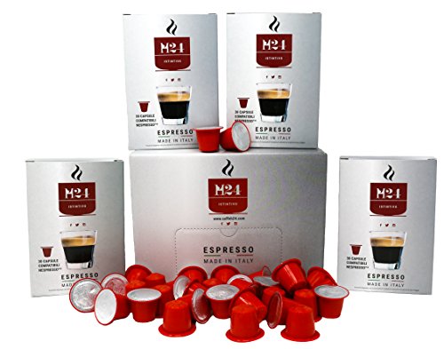 120 Cápsulas de Café Compatibles con Máquinas Nespresso - Caffè H24 - espresso napolitano (120)