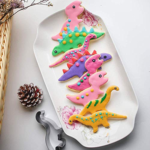 12PCS Moldes de Galletas,Cortador Galletas Halloween,Acero Inoxidable Galletas Cortador para Cookie,Molde Galletas Dinosaurios,Cortadores de Galletas Navidad,Moldes de Galletas Cortador (dinosaurio)