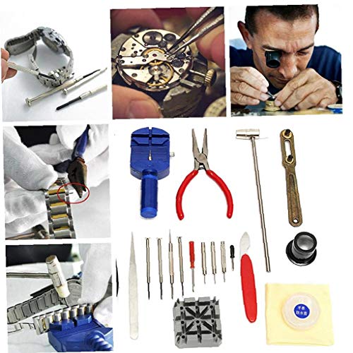 16 Pcs Reloj Kit De Reparación L Reemplazo De La Batería del Reloj De La Herramienta del Removedor del Acoplamiento Banda De Reloj del Sistema De Herramienta para La Reparación De Cuarzo Reloj