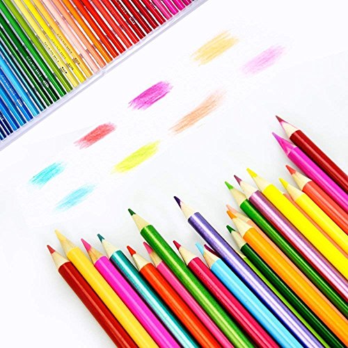 160 lápices de colores, juego de lápices de colores para dibujar, dibujar, pintar, más 4 paquetes de libros de colorear para adultos como regalo extra