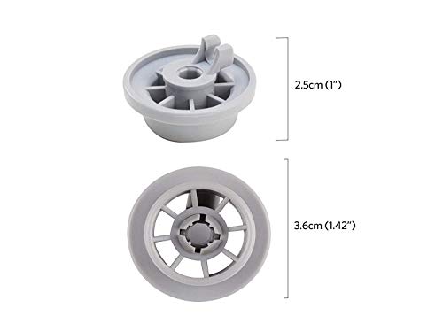 165314 Lavavajillas Ruedas Cesta Inferior Poweka para Lavavajillas Bosch Siemens Neff Reemplace AP2802428 PS3439123 (4 Piezas)