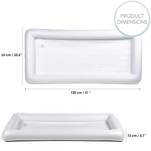 2 Barras Inflables, Recipiente Hinchable, 130x65x13cm - Barra Buffet Flotante, Alimentos y Ensalada, Enfriador Refrigerador de Bebidas - Duradera y Confiable| Fiesta de Piscina Barbacoa Picnics.