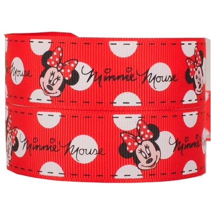 2 m x 22 mm carcasa Rojo MINNIE MOUSE grogrén para tartas o diseño de diney