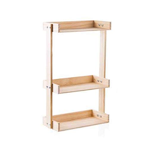 2 / Nivel 3 Especiero Organizador, de Pie Madera Armario Cocina Especias Estante Organizador, Pie Estantería Cocina Encimera Organizador Almacenamiento Estante Soporte - Nivel 3, free size