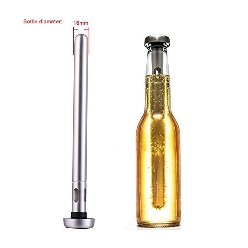 2 pcs acero inoxidable instantáneo cerveza enfriador de bebidas enfriador de refrigeración de incienso para rápido enfriamiento y mantener cerveza bebida fría