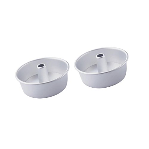 2 Unids/Set Aleación De Aluminio Angel Food Cake Pan Tin Chiffon Para Hornear 6 Pulgadas