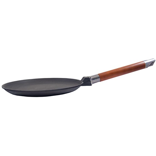 22 cm Sartén Sartén de hierro fundido con mango de madera desmontable para crepes crepes crepespfanne Inducción