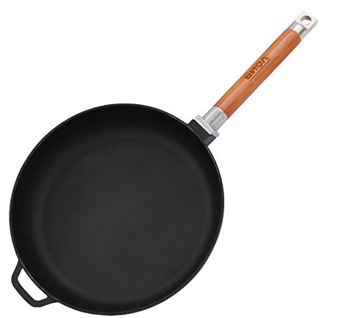 (24 cm) - Biol Cast Iron Pan Black with Removable Handle (24 Centimetre)