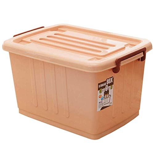 250L Caja de almacenamiento de plástico extra grande juguete grueso edredón caja de almacenaje de la ropa Caja de almacenamiento de gran tamaño caja de almacenamiento (color: rosa, tamaño: 130L)