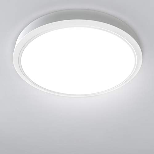 28W LED Lámpara de Techo Moderna, bapro Plafón Luz de Techo LED, 1520LM 6500K Blanco Frio Plafon Techo Led Cocina Luz para Baño Dormitorio Cocina Sala Estar Comedor[Clase de eficiencia energética A++]