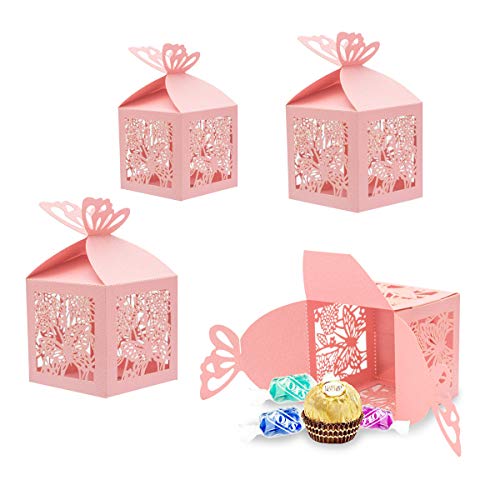 30x Favores Cajas para la Boda Cumpleaños Fiesta de Bienvenida al Bebé Sagrada Comunión Fiesta de Graduación Navidad o Varias Ocasiones,Caja para Bombones,Dulces,Chocolates,Pequeños Regalos