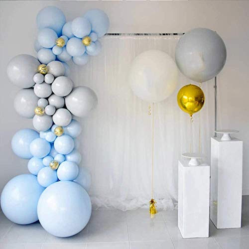 36 Pulgadas Azul Globo Gigante 90cm Globos Grandes de Látex Redondo Globo para Bodas Fiesta Cumpleaños Acontecimiento Decoraciones Graduación Celebraciones Suministros (5 Piezas)