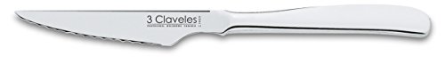 3Claveles 1518 - Cuchillo chuletero dentado, inox, 11 cm, 4,5 pulgadas