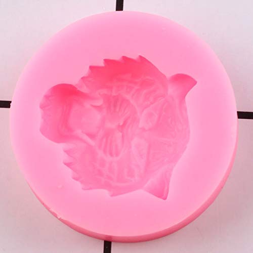 3D Cartoon Tiger Moldes de Silicona DIY Baby Party Cupcake Topper   Herramientas de decoración de Pasteles Candy Clay Chocolate Gumpaste Moldes