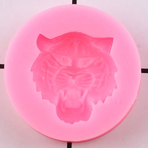 3D Cartoon Tiger Moldes de Silicona DIY Baby Party Cupcake Topper   Herramientas de decoración de Pasteles Candy Clay Chocolate Gumpaste Moldes