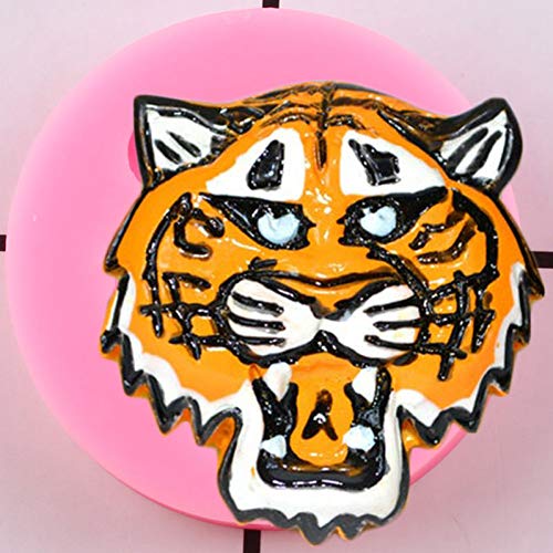 3D Cartoon Tiger Moldes de Silicona DIY Baby Party Cupcake Topper   Herramientas de decoración de Pasteles Candy Clay Chocolate Gumpaste Moldes