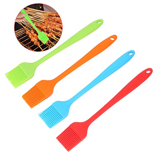 4 Pcs Pinceles de Repostería,Cepillo de Repostería para Hornear,Pincel de Silicona para Repostería,Pincel de Cocina,Pincel de Barbacoa,Brocha de Aceite Silicona para Hornear, Cocinar,Barbacoa