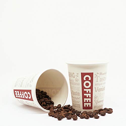 400 unidades. Coffee to go - Vasos de café reciclables 180 ml, resistentes al calor. 400 unidades. Café para llevar. Fabricado con material 100% reciclable. Vasos para bebidas calientes y frías.