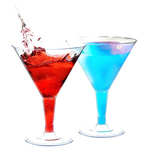 48 Mini Copas de Martini Plástico, Transparente 70ML|Resistentes, Desechable o Reutilizable| Pequeñas Copas de Cóctel para Cócteles Postres Dulces Aperitivo en Fiestas Cumpleaños Bodas Navidad.