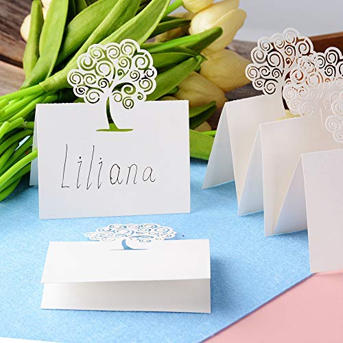 50pcs Tarjetas Mesa Tarjetas Nombre Invitados Tarjetas Lugar Mesa Papel Boda Matrimonio Fiesta Navidad Cumpleaños Bautizo Tarjetas de Invitación Felicitación Beige