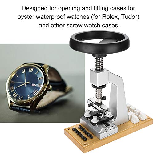 5700 Bench Watch Case Opener Reloj de pulsera Herramienta Abridor trasero con 6 matrices para Rolex