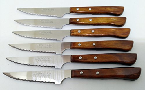 6 CHULETEROS 11CM Cuchillo QUTTIN Sierra DUROFOL