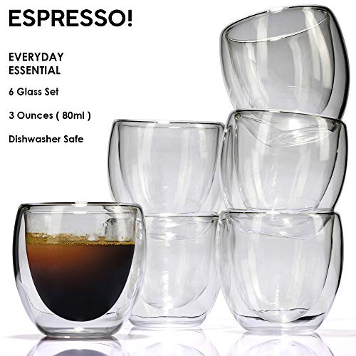 6 Vasos espresso (80 ml) - de doble pared - de LVKH