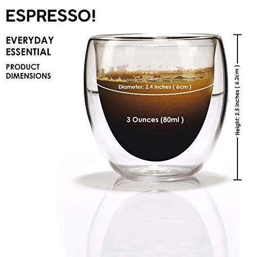 6 Vasos espresso (80 ml) - de doble pared - de LVKH