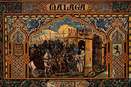 639027 - Póster de la Conquista de Málaga (1490), tamaño A4, 25,4 x 20,3 cm