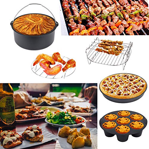 8 Inch Accesorios Para Freidoras De Aire10 Piezas,Para Gowise Phillips Cozyna Airfryer XL 3.8QT-5.8QT,Regalo Extra 4 PCS BBQ Pin