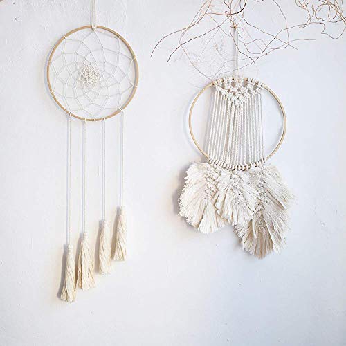 8 Piezas Atrapasueños de Madera,Anillo Interior de Bambú Para La Producción de Artesanías, Decoración de Bodas, Adornos, Campanas de Viento, Manualidades de Dream Catcher DIY