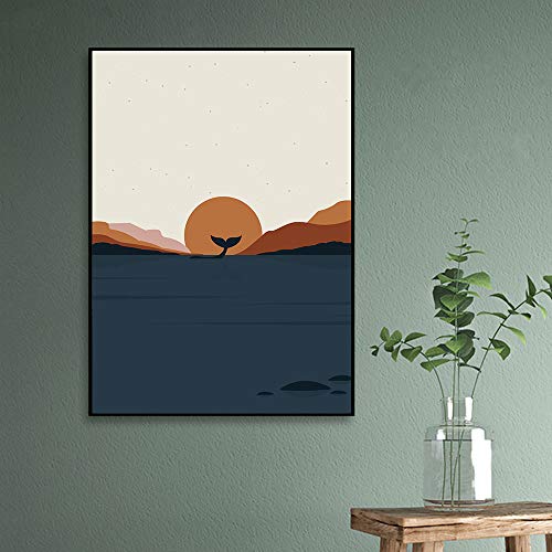 Abstract Landscape Sunrise Canvas Art Poster Wall Art Decoración del hogar Imagen 30x40cm