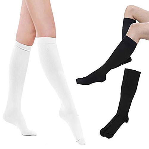 acc calcetines de compresión para pierna, calcetines de apoyo graduado para hombres y mujeres (S-XL)