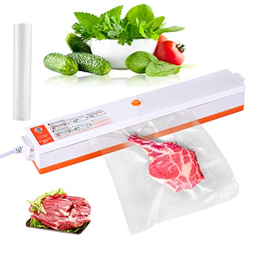 ACE2ACE Doméstico Envasadora al Vacío, Compacto portátil vacuum sealer, Máquina Selladora al Vacío Automático para Alimentos Incluyendo 20 de Vacio Bolsas(17 x 25cm)