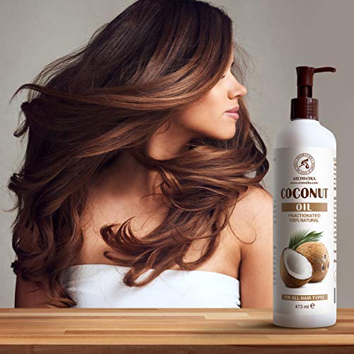 Aceite de Coco Fraccionado 480ml - Cocos Nucifera Oil - Germany - 100% Puro y Natural - Grandes Beneficios para la Piel - Cabello - Excelente con Aceite Esencial - Aromaterapia - Masaje