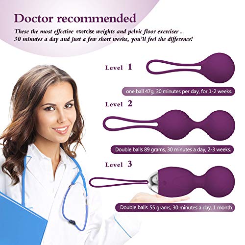 ACVIOO® Bolas Chinas Suelo Pelvico de la Salud Masajeador Kegel Ejercitador Kegel Bolas para Mujer