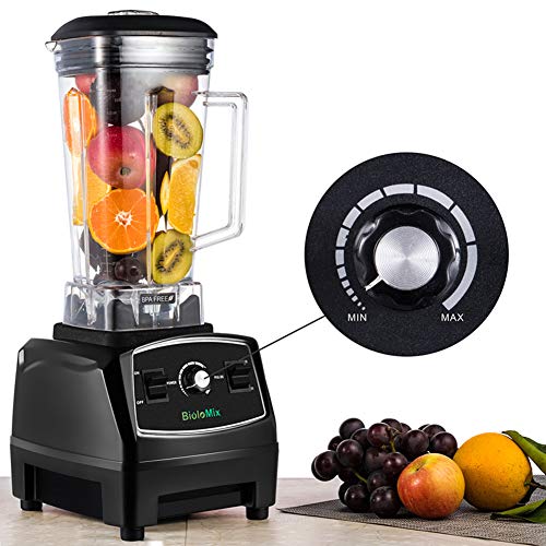 Addwin Batidora de Vaso Licuadora Comercial Profesional 2L 100% Libre de BPA con 2200W de Potencia, Tecnología Total de Trituración para Smoothie, Hielo y Fruta Congelada (Negro)