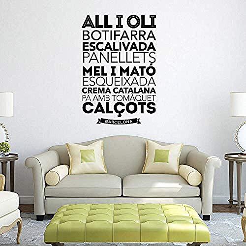 Adhesivo De Pared Proverbios Catalanes Vinilo Diy Pegatinas De Pared Decoración Del Hogar Sala De Estar Dormitorio Pared Calcomanías Arte Murales58X40Cm