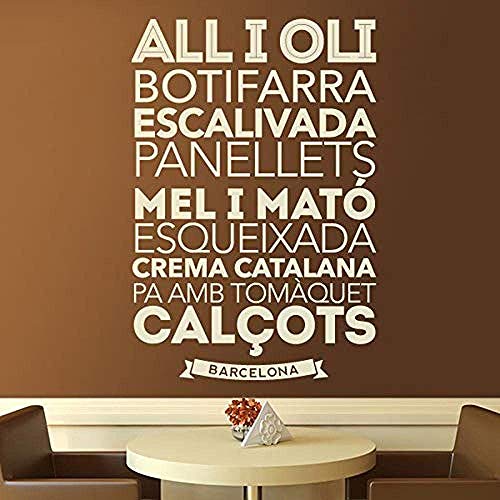 Adhesivo De Pared Proverbios Catalanes Vinilo Diy Pegatinas De Pared Decoración Del Hogar Sala De Estar Dormitorio Pared Calcomanías Arte Murales58X40Cm