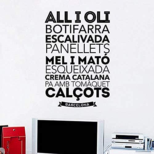 Adhesivo De Pared Proverbios Catalanes Vinilo Diy Pegatinas De Pared Decoración Del Hogar Sala De Estar Dormitorio Pared Calcomanías Arte Murales58X40Cm