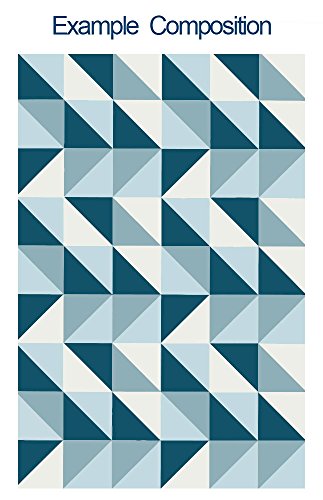 Adhesivos para Azulejos - Paquetes con 56 (15 x 15 cm, Vinilos para Azulejos | Mediados del Siglo | Revestimiento para Paredes | Azul Fresco | Azulejos Azules | Limpieza Fácil | Ideas para Decoración)