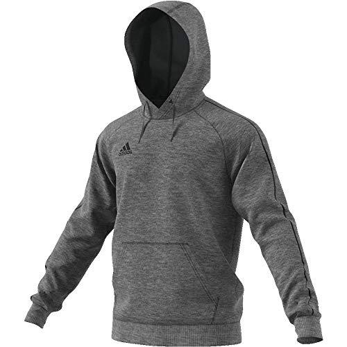 Adidas CORE18 Hoody Sudadera con Capucha, Hombre, Gris (Gris/Negro), XS