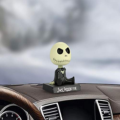 Adornos de coche PVC Jack Esqueleto Figura de acción Shaking Head Doll Dashboard Decoración La Pesadilla Antes de Navidad Jack Juguetes