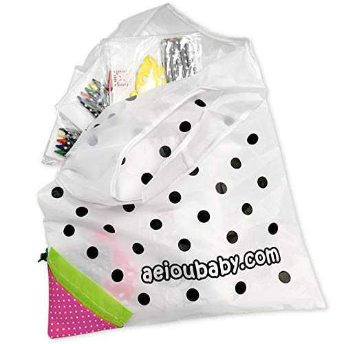 aeioubaby.com 25 Estuches para Colorear + 1 Bolsa Reutilizable | 25 Bolsas Individuales con 5 Ceras de Colores y Globo | Regalo niños Fiestas y cumpleaños